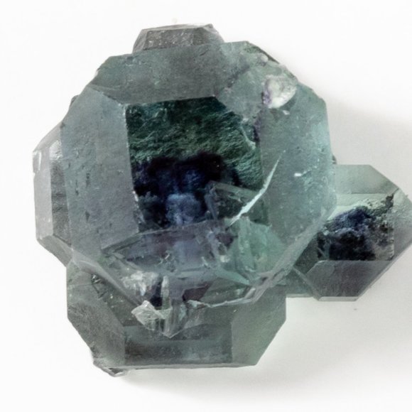 Rare AAA gemmy green fluorite with dark purple phantom cube - Picture 13 of 15